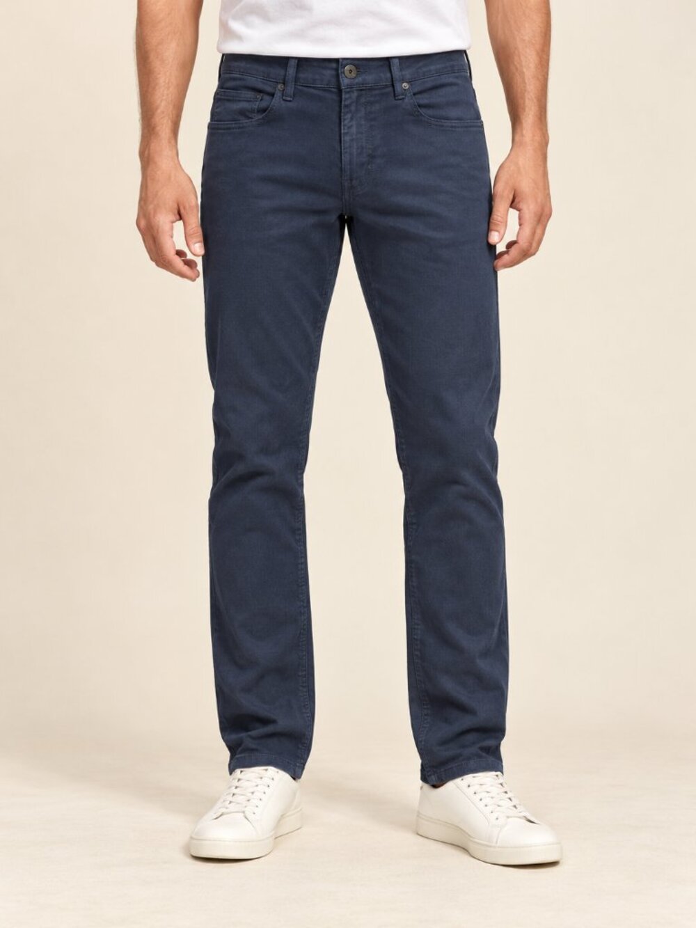 PAIGE Normandie Japanese Twill Slim Straight Pants Navy Size 32 NWT